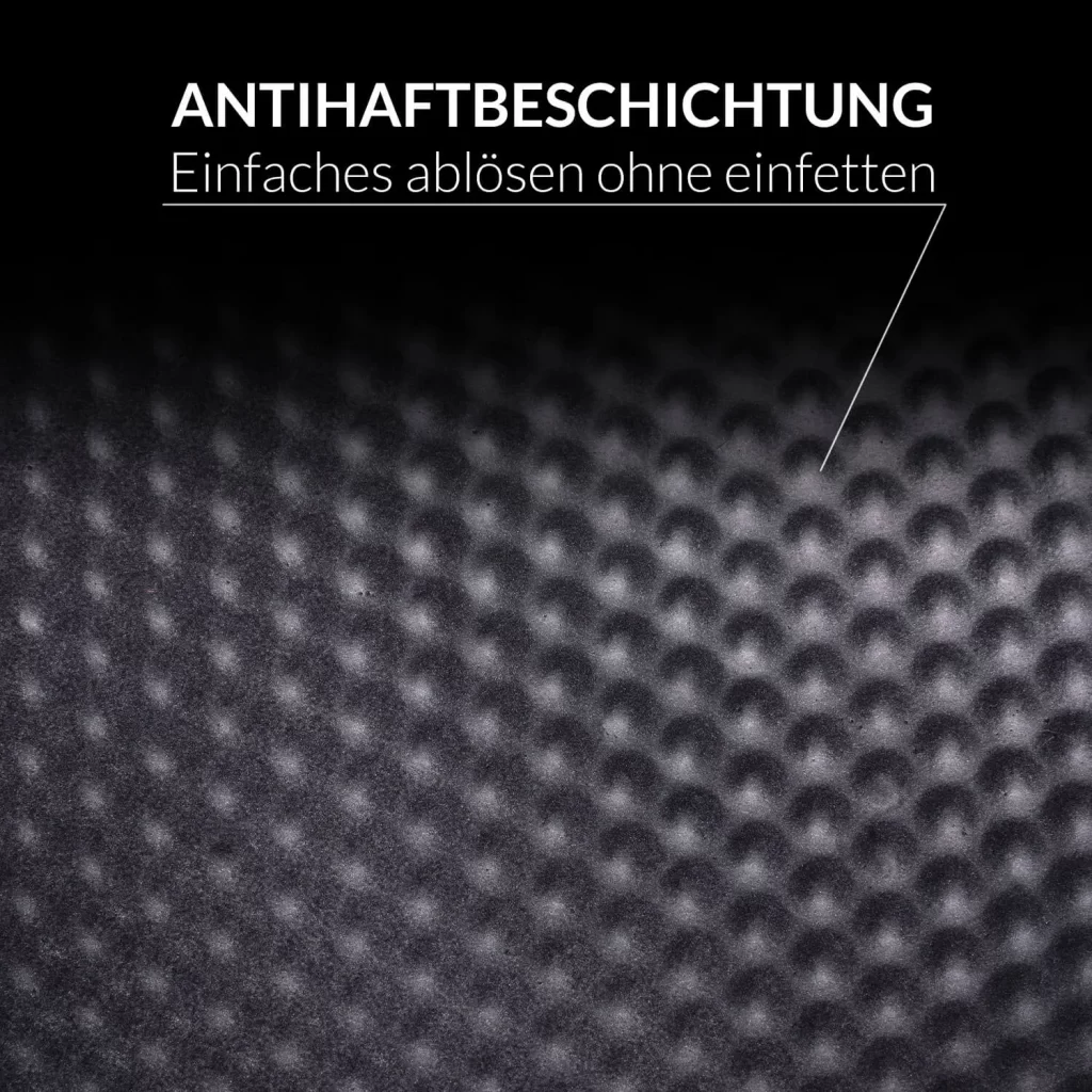 Detailansicht mit Beschreibungstext einer Backform