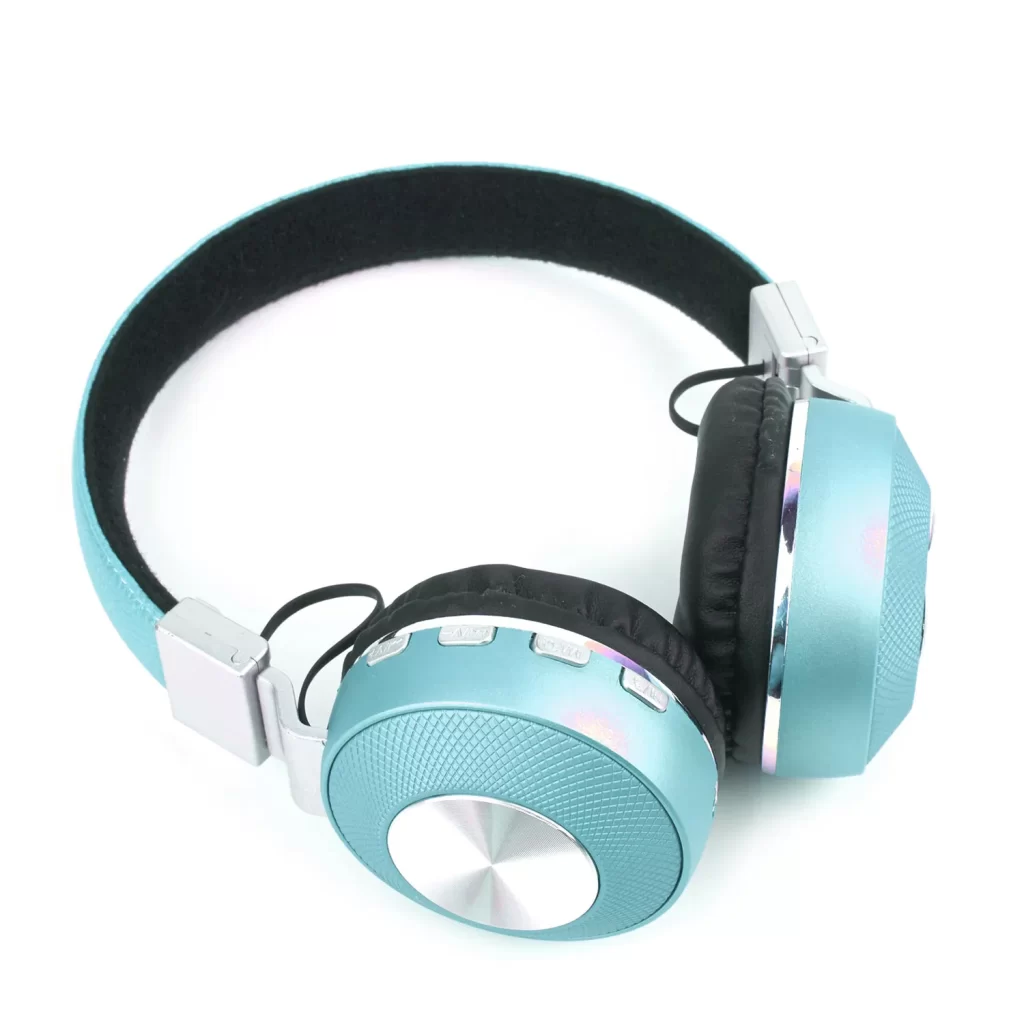 Hellblauer Kopfhörer als Childbild