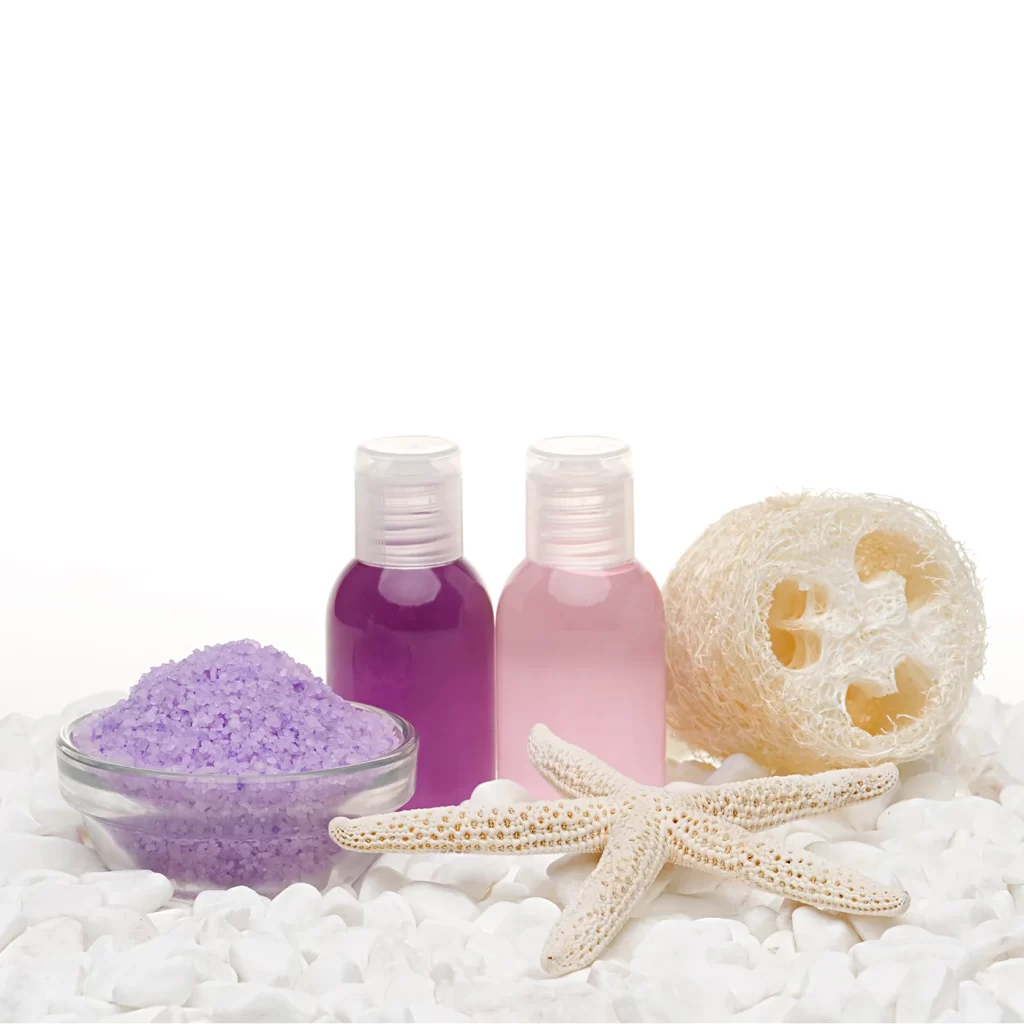 Hygieneset als falsches Produktfotobiespiel für E-Commerce