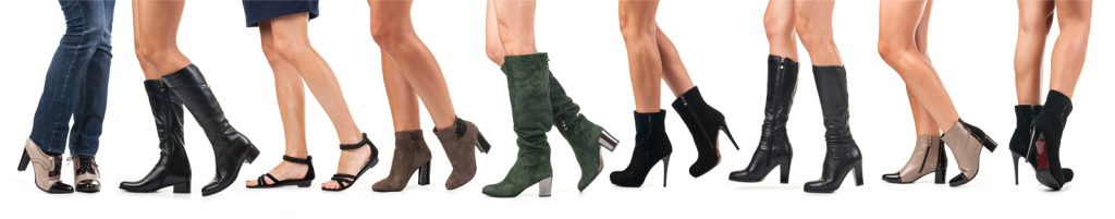 Produktfotos von Schuhen am Model